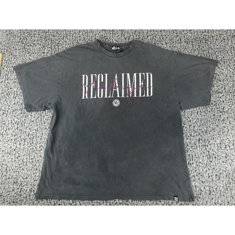 Reclaimed Vintage T-Shirt Mens Large Gray Graphic Print Relaxed Fit F103036